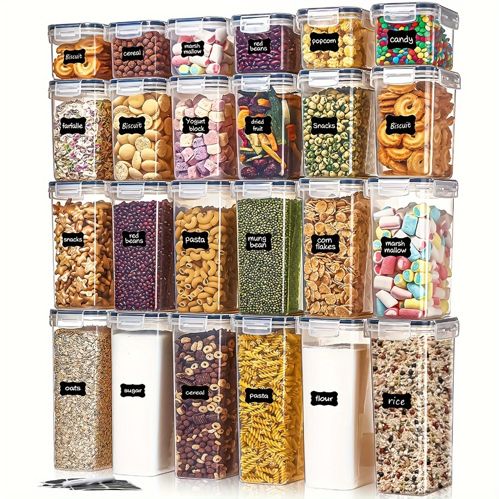 Food Storage Quart - 밀폐용기 24피스 세트 용기 12개 뚜껑