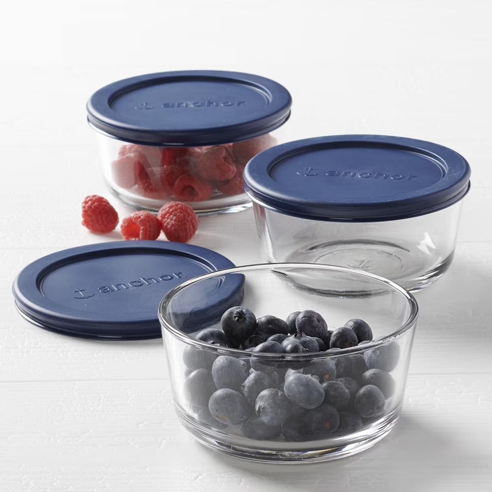 Food Storage Set Glass - 앵커 호킹 유리 식품 보관 용기(뚜껑