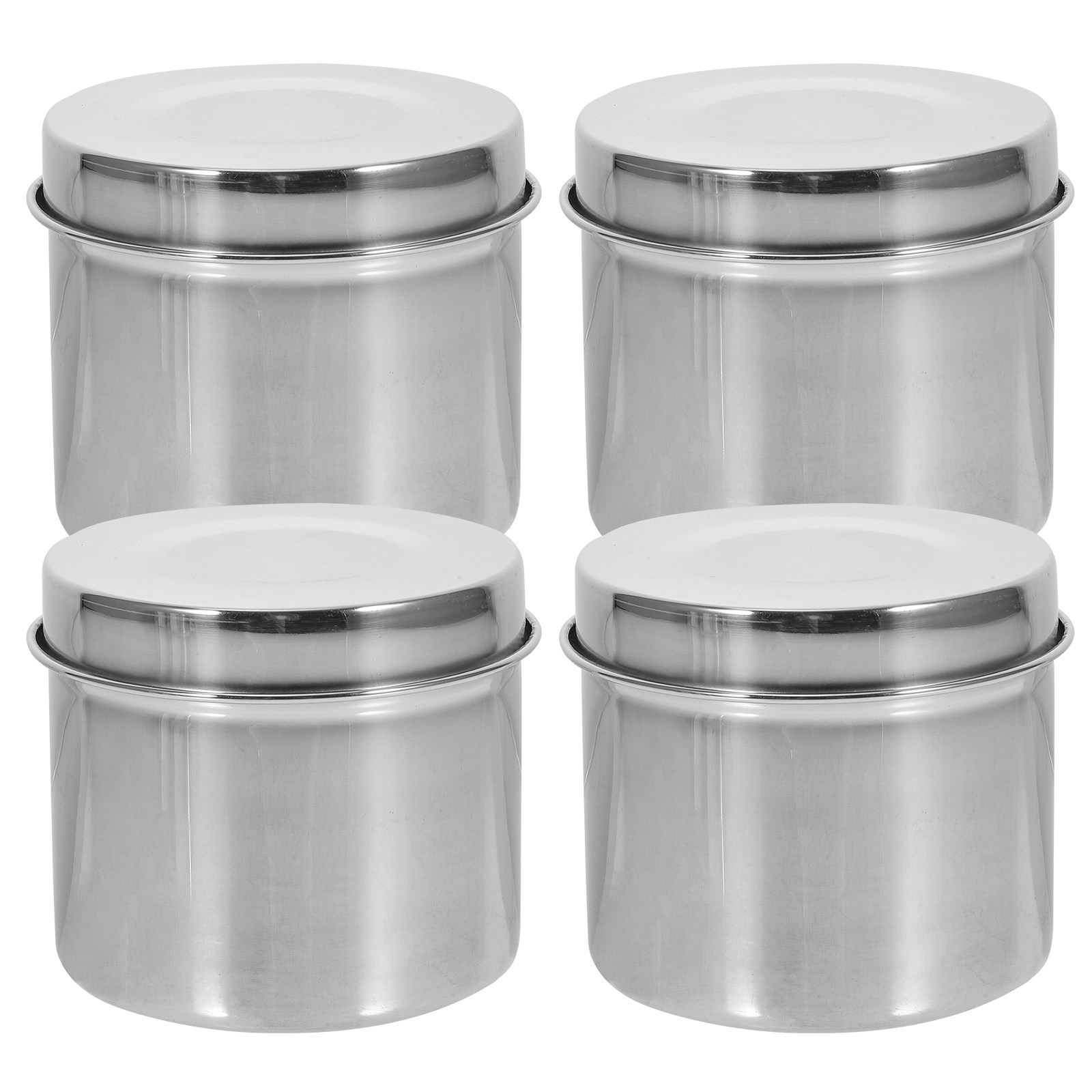 Food Storage Food Safety - 4Pcs 광택 처리된 스테인레스 스틸 식품