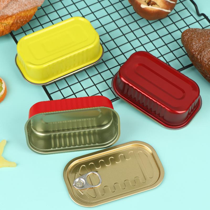 Food Storage Lid - 2Pcs 직사각형 미니 밀봉 금속 주석