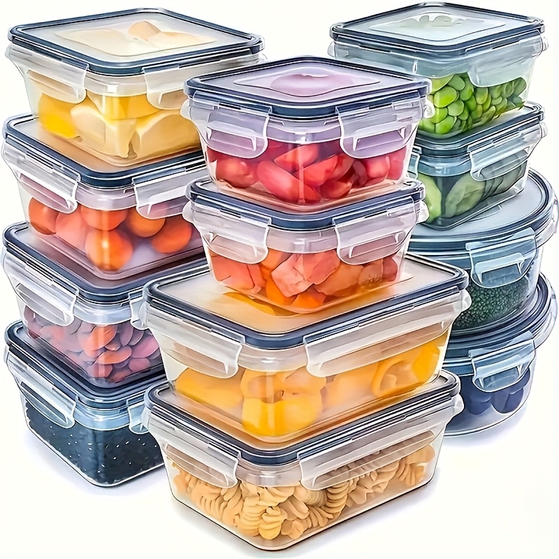 Food Storage Quart - 8Pcs 용기 4개 뚜껑 4개 세트