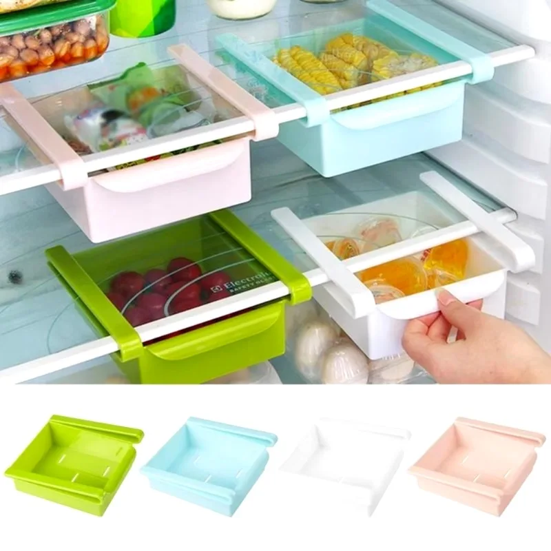 Food Storage Rack For Kitchen - 슬라이드 주방 냉장고 냉동고 공간 보호기