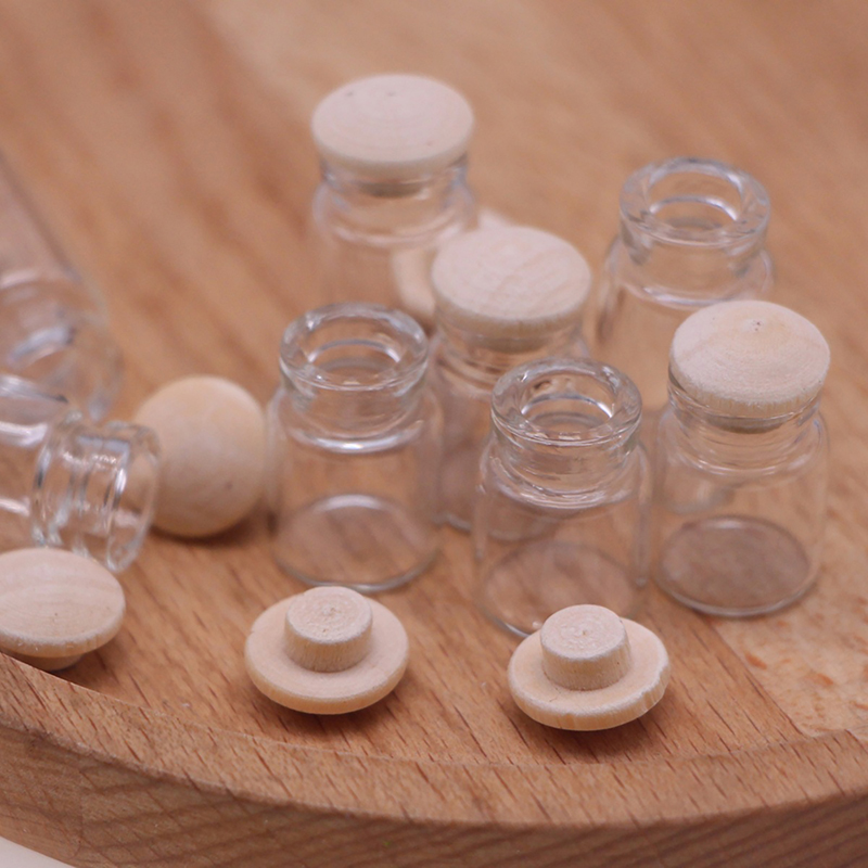 Food Storage Lid - 4개 1:12 인형집 미니어처 유리병 모델