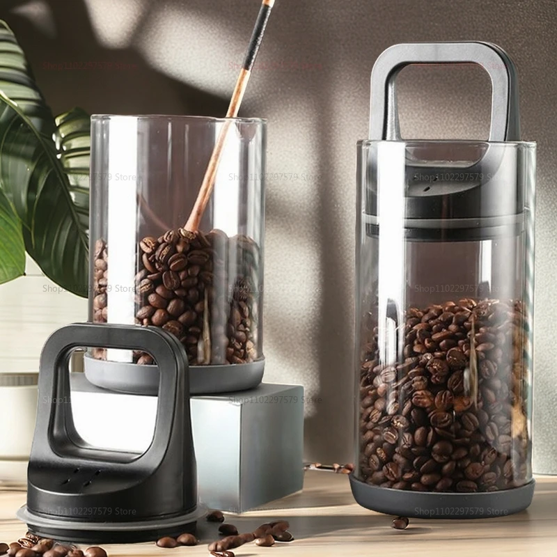 Food Storage Set Glass - 커피 콩 진공 밀봉 탱크 투명