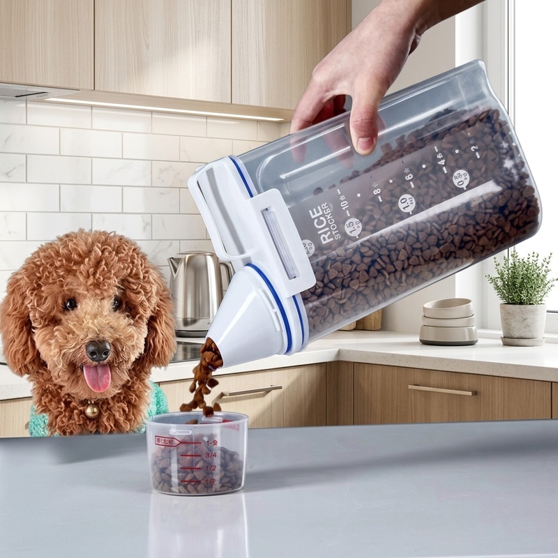 Dog Food Storage Xl - 프리미엄 밀폐형 반려동물 사료 보관 용기