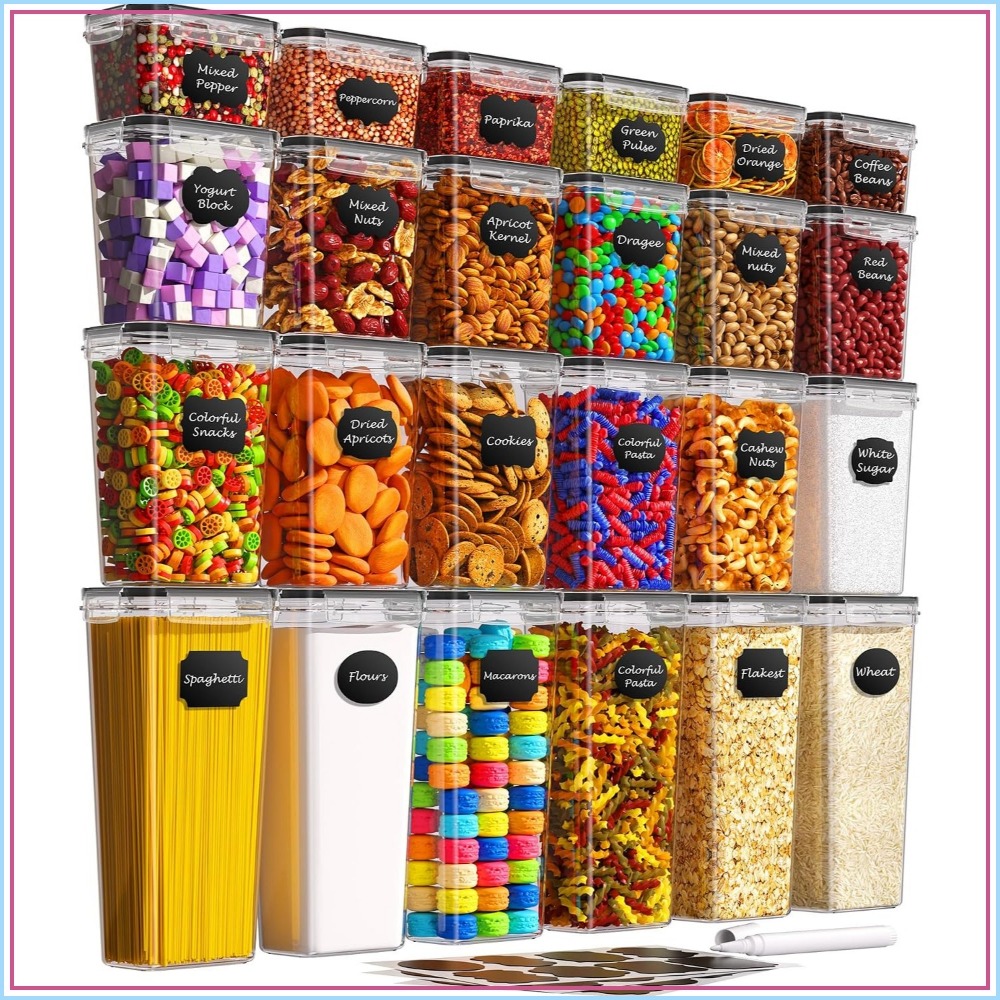 Food Storage Lid - 24개의 밀폐 식품 보관 용기(뚜껑 포함),