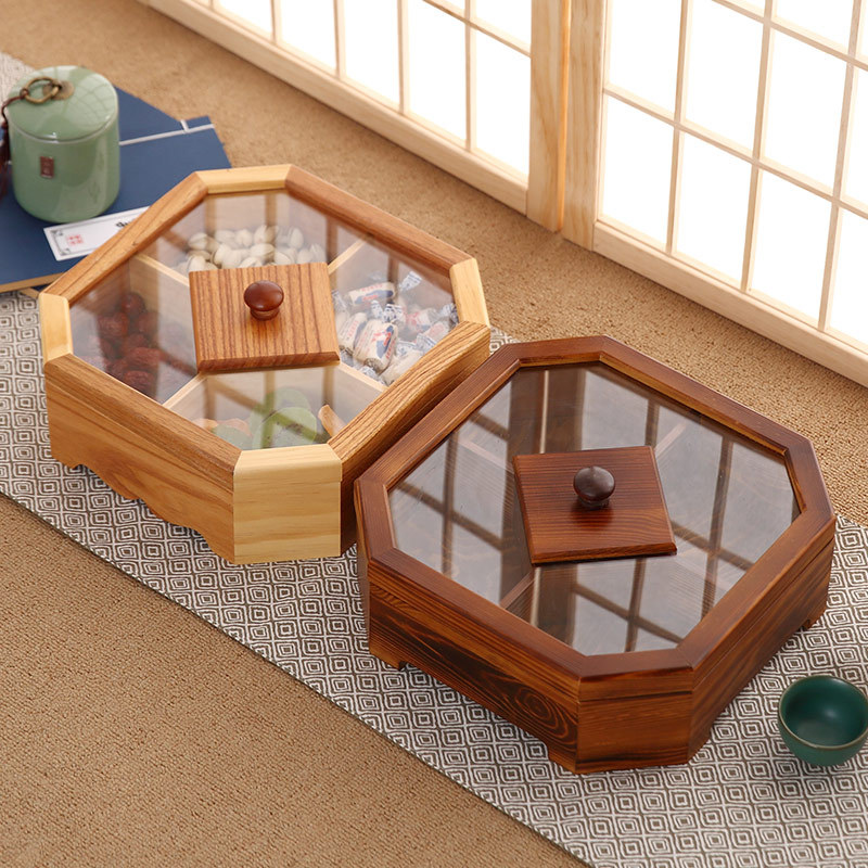 Food Storage Jars With Wooden Lids - 뚜껑이있는 새로운 나무 사탕 비스킷 보관