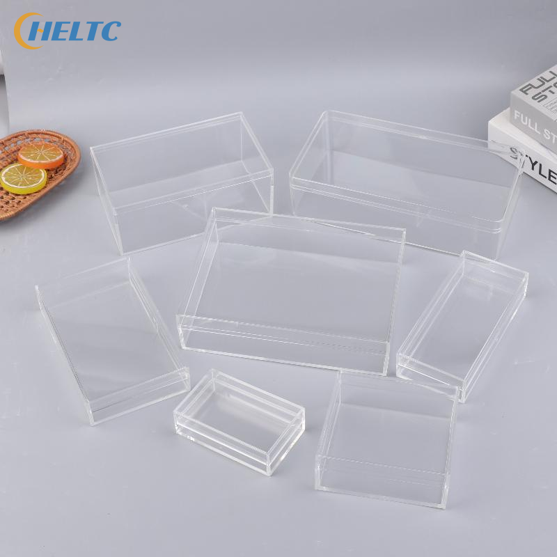 Food Storage Plant - 두꺼운 직사각형 아크릴 보관함 높은 투명도