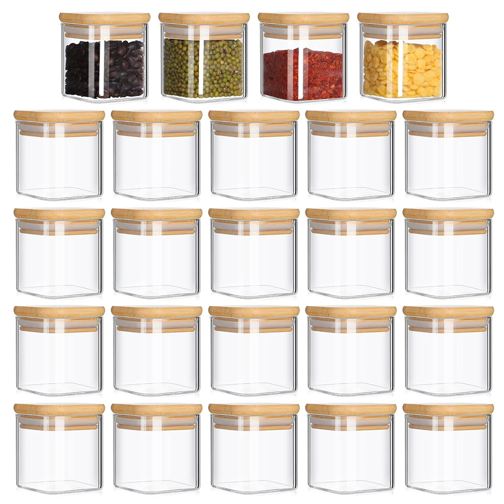 미니멀리스트 향신료 라벨이 있는 유리 항아리 세트, 사 - Food Storage Set Glass 리뷰 및 가격