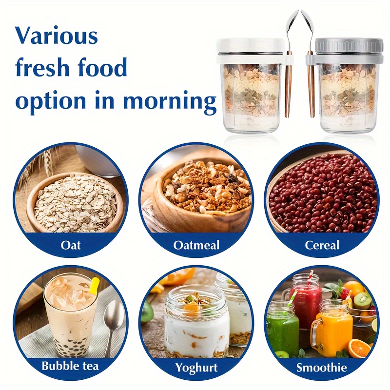1개/2개 유리 오트밀 컵, 뚜껑과 스푼이 있는 오버나 - Food Storage Set Glass 리뷰 및 가격