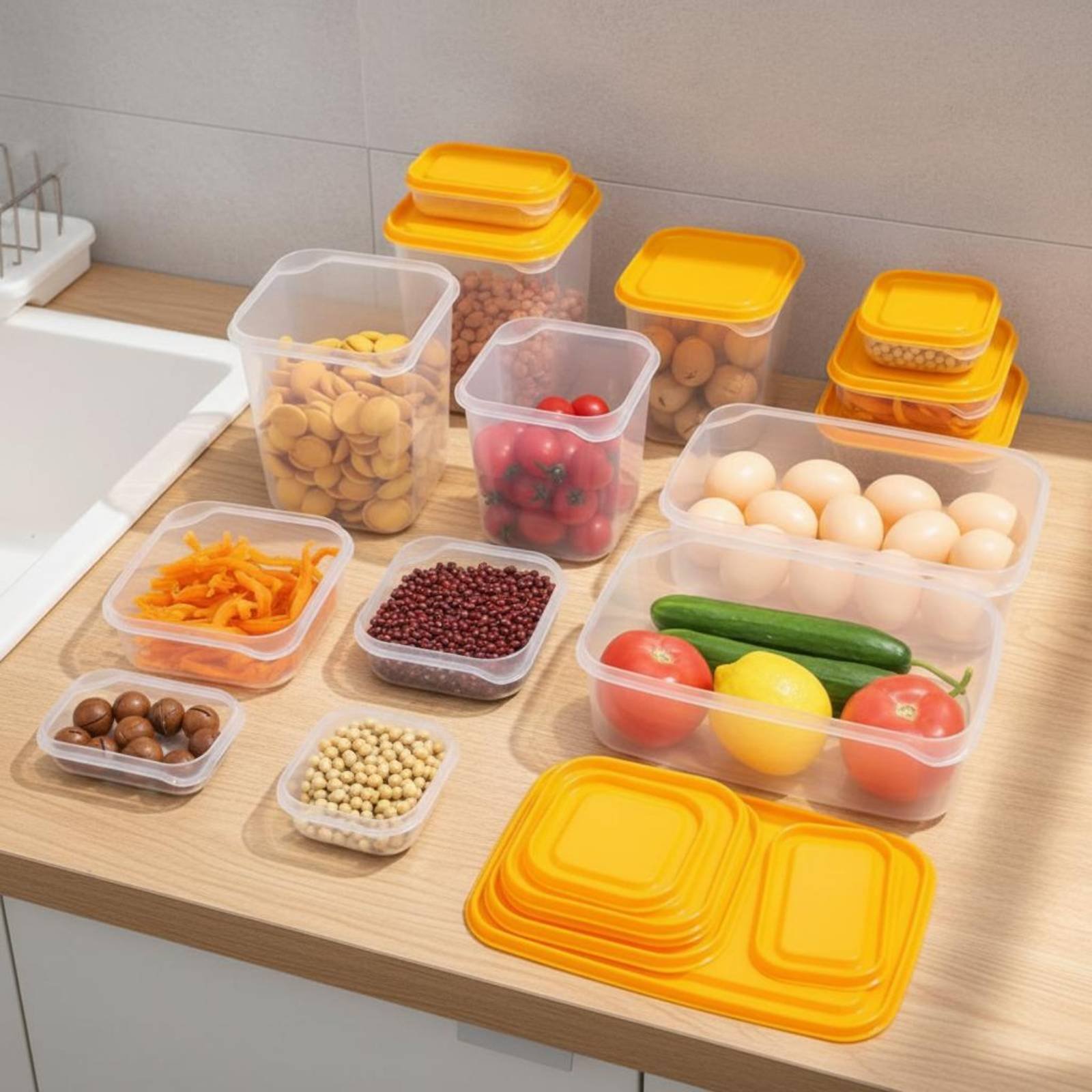 17개 냉장고 보관함 세트, 새지 않는 플라스틱 음식  - Food Storage Lid 리뷰 및 가격
