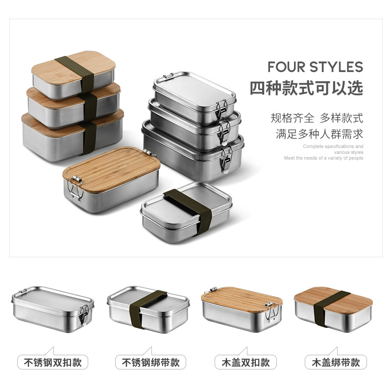 스테인레스 스틸 도시락 상자 일본식 버클 휴대용 Tup - Food Storage Containers Tupperware 리뷰 및 가격