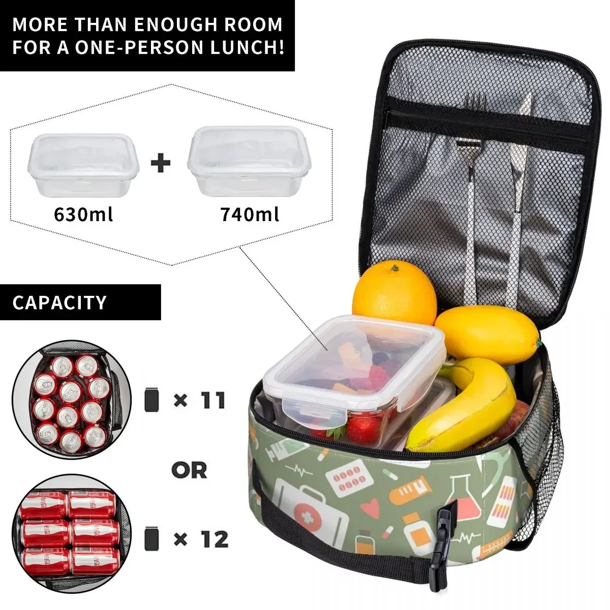 간호사 건강 관리 패턴 머치 절연 점심 토트백 학교 사 - Food Storage In Cooler 리뷰 및 가격