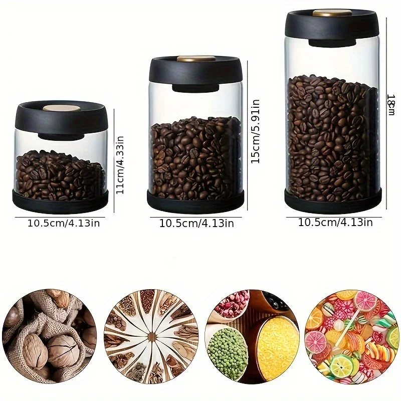 커피 원두 진공 밀폐 용기, 가벼운 용기 유리 밀폐 용 - Food Storage Set Glass 리뷰 및 가격