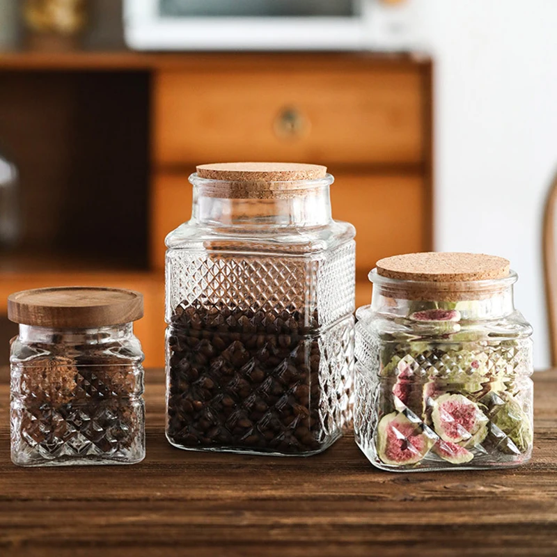 나무 뚜껑이 있는 대용량 유리 밀폐 항아리, 커피빈 저 - Food Storage Glass Containers Large 리뷰 및 가격