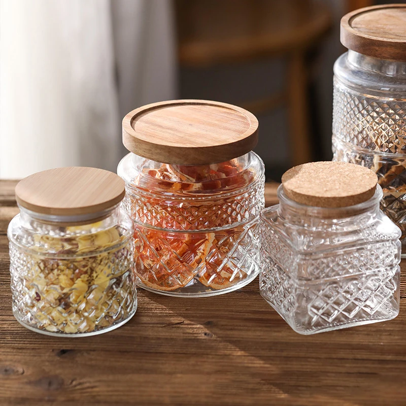 나무 뚜껑이 있는 대용량 유리 밀폐 항아리, 커피빈 저 - Food Storage Glass Containers Large 리뷰 및 가격