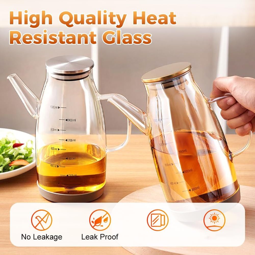 내구성이 뛰어난 식품 등급 오일 디스펜서 병 누출 방지 - Food Storage Glass Containers Large 리뷰 및 가격