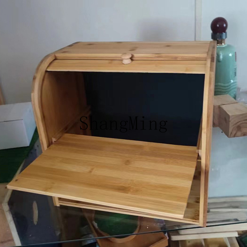 SM 가정용 대나무 빵 보관함 롤러 셔터 도어가 있는  - Food Storage Rack For Kitchen 리뷰 및 가격