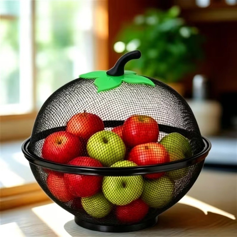 메쉬 커버가 있는 금속 과일 바구니, 청소가 용이한 다 - Food Storage Rack For Kitchen 리뷰 및 가격