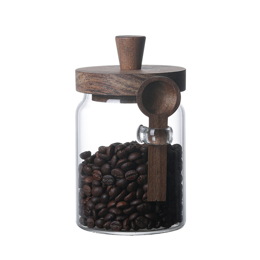 나무 뚜껑이 달린 밀폐 유리 식품 보관 용기, 설탕,  - Food Storage Jars With Wooden Lids 리뷰 및 가격
