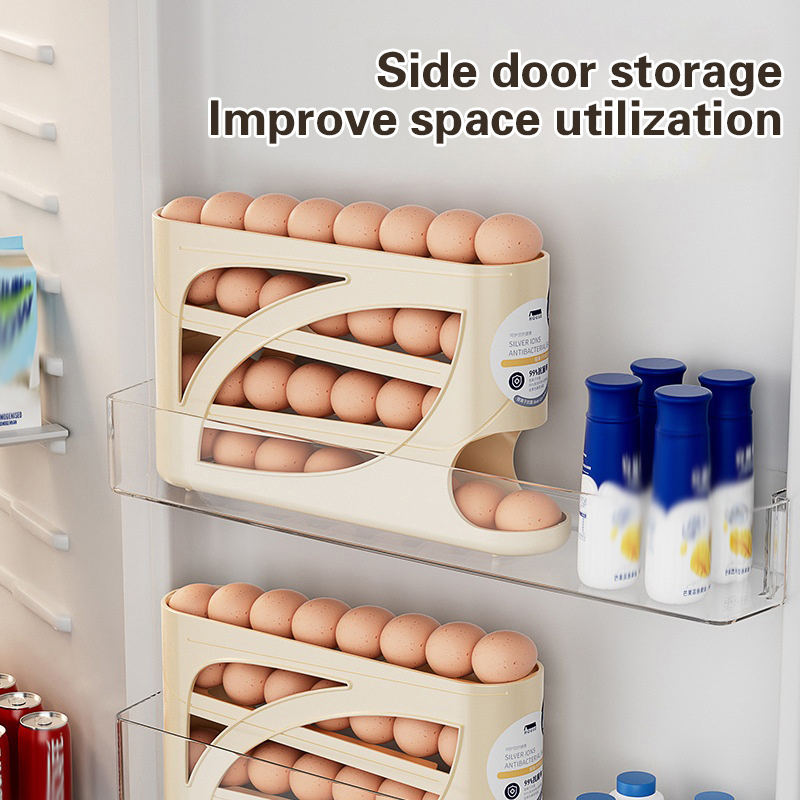 4단 자동 회전 계란 보관함 냉장고 계란 보관 박스 용 - Food Storage Rack For Kitchen 리뷰 및 가격