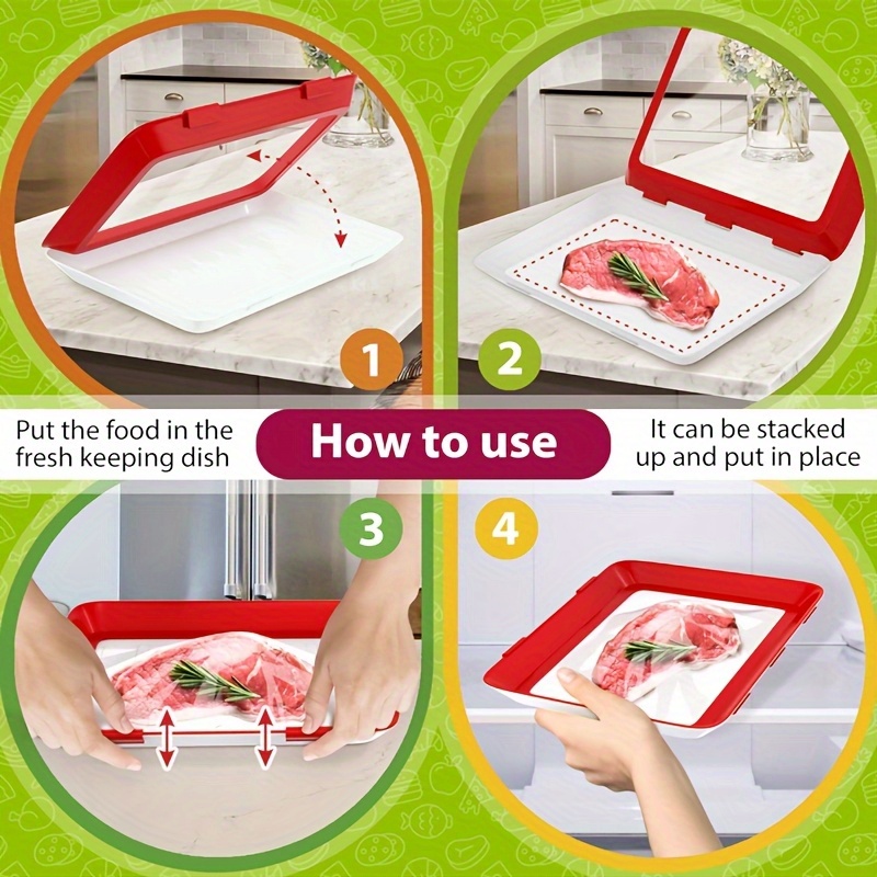 식품 보존 트레이 재사용 가능 적층식 육류 보관 안전  - Food Storage Food Safety 리뷰 및 가격