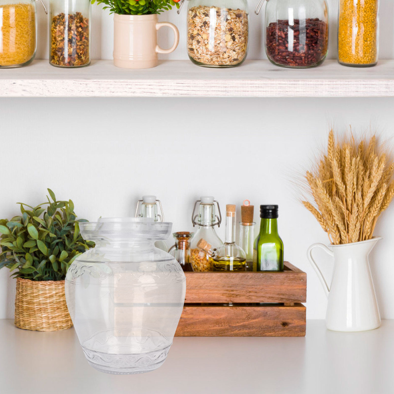 프리미엄 식품 등급 유리 피클 병, 밀폐형 방진 방충  - Food Storage Glass Containers Large 리뷰 및 가격