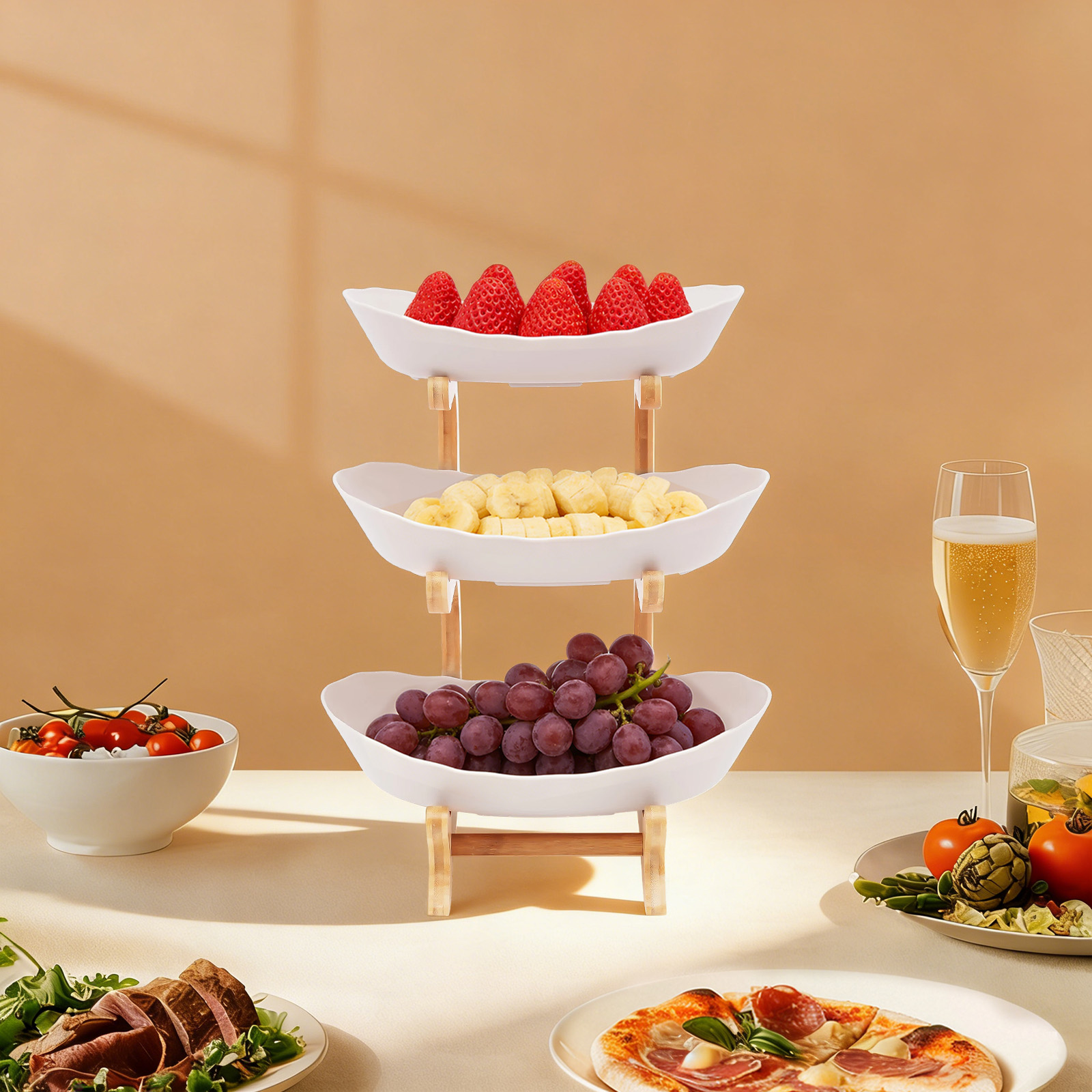 다층 야채 트레이 주방 수납 랙 3단 과일 접시 식품  - Food Storage Rack For Kitchen 리뷰 및 가격