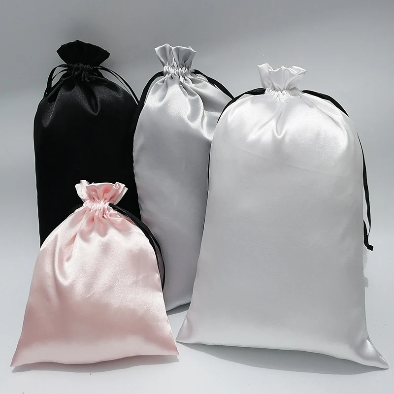 10PCS 맞춤형 새틴 익스텐션 헤어 가방 고급품 실크 - Food Storage Plant 리뷰 및 가격