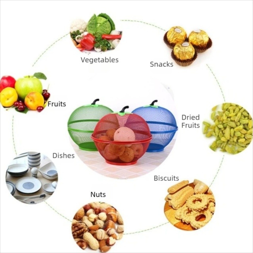 메쉬 커버가 있는 금속 과일 바구니, 습기 방지, 세척 - Food Storage Rack For Kitchen 리뷰 및 가격