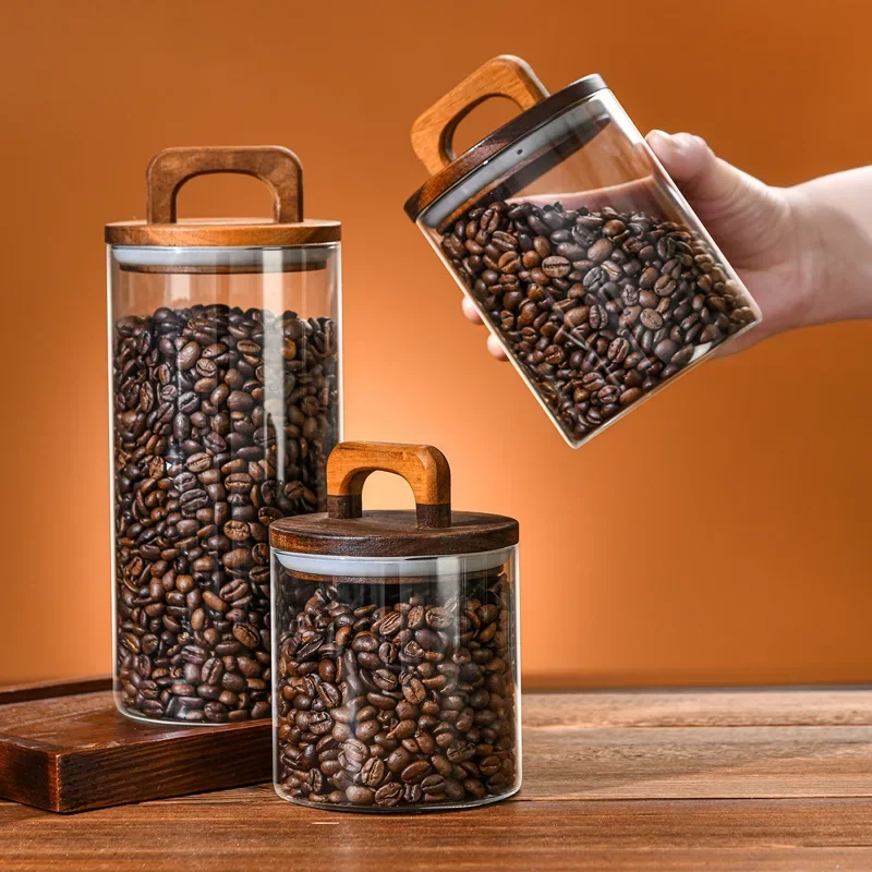 800-2100ml 나무 뚜껑 유리 항아리 1pc 밀폐 - Food Storage Glass Containers Large 리뷰 및 가격