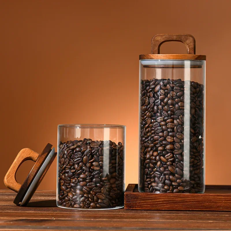 800-2100ml 나무 뚜껑 유리 항아리 1pc 밀폐 - Food Storage Glass Containers Large 리뷰 및 가격