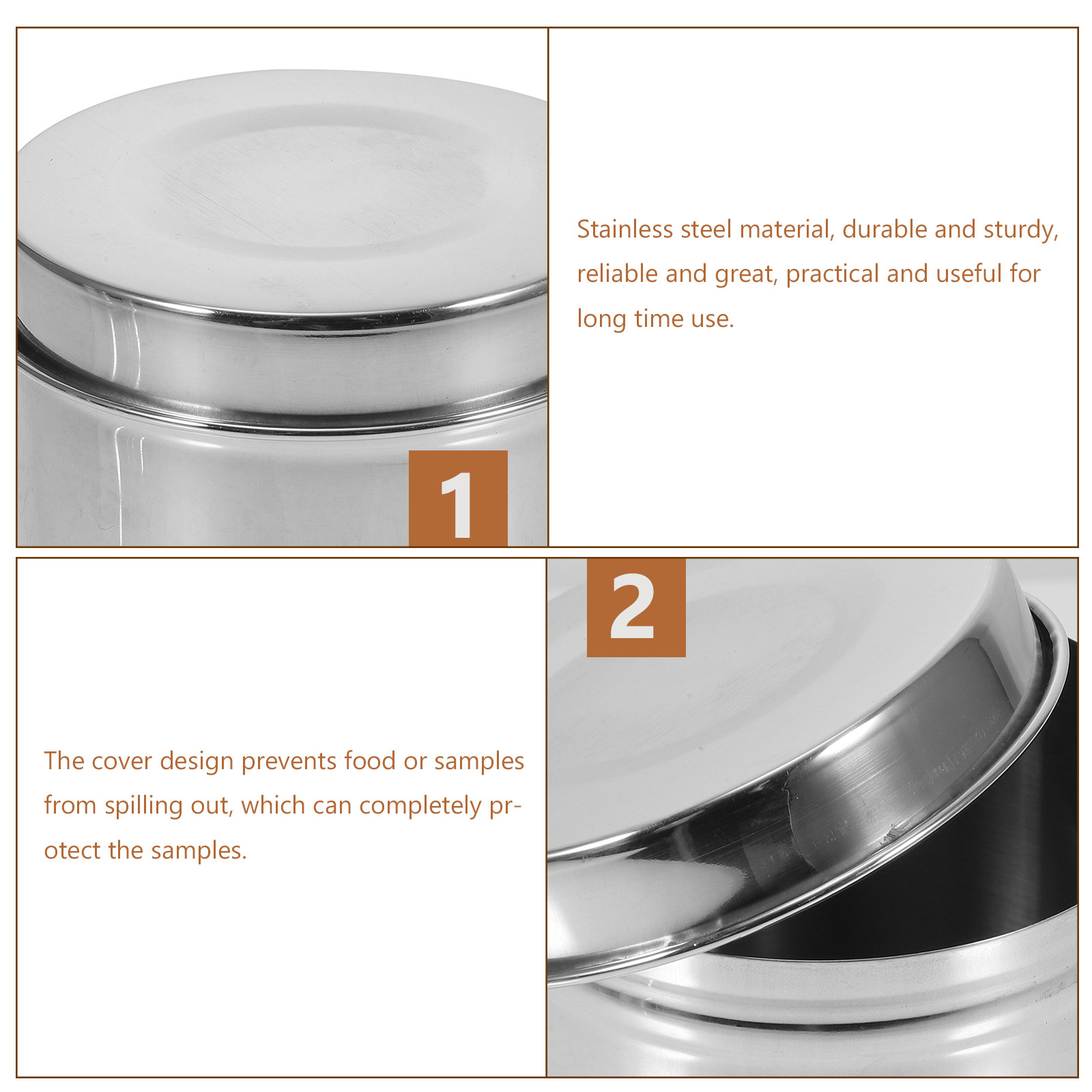 4Pcs 광택 처리된 스테인레스 스틸 식품 저장 용기  - Food Storage Food Safety 리뷰 및 가격