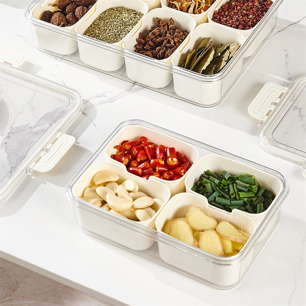 휴대용 식품 보관함, 스낵 보관함, 뚜껑이 있는 4칸, - Food Storage Quart 리뷰 및 가격