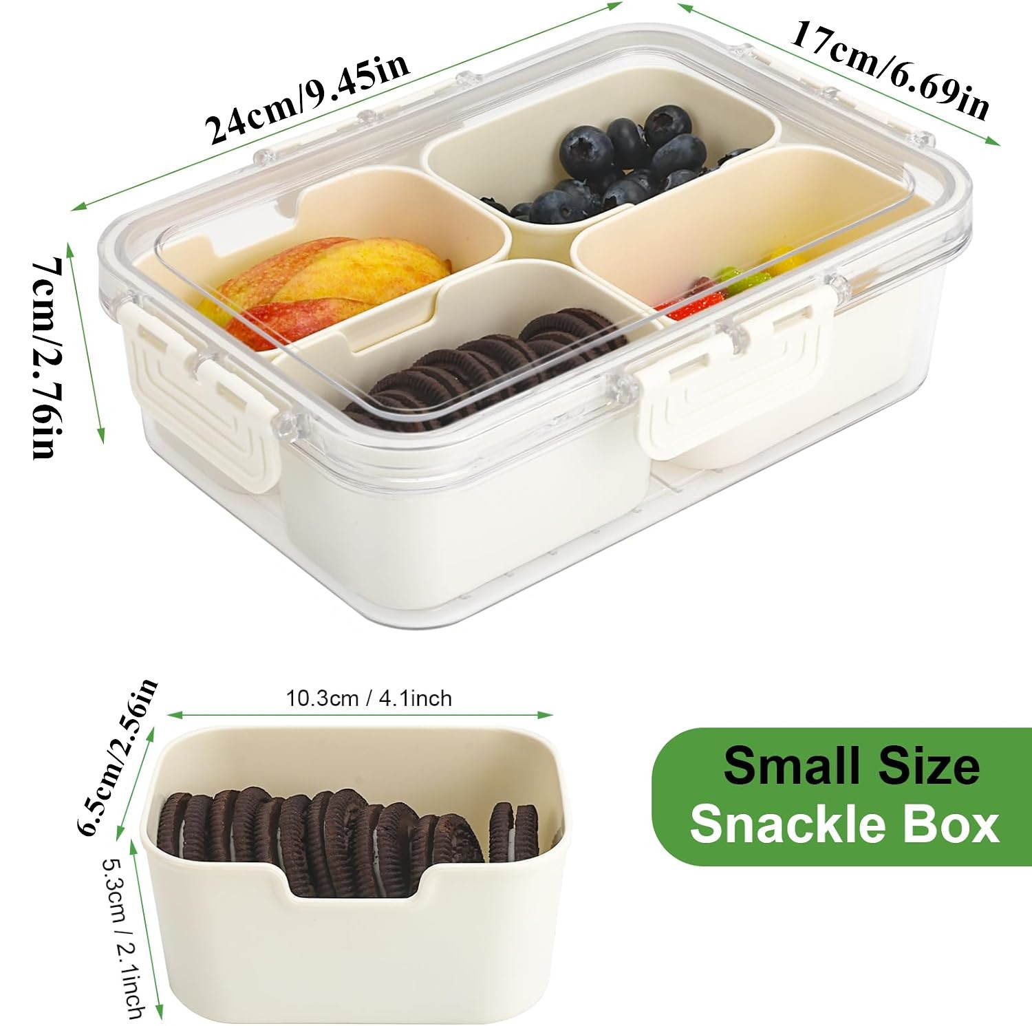 휴대용 식품 보관함, 스낵 보관함, 뚜껑이 있는 4칸, - Food Storage Quart 리뷰 및 가격
