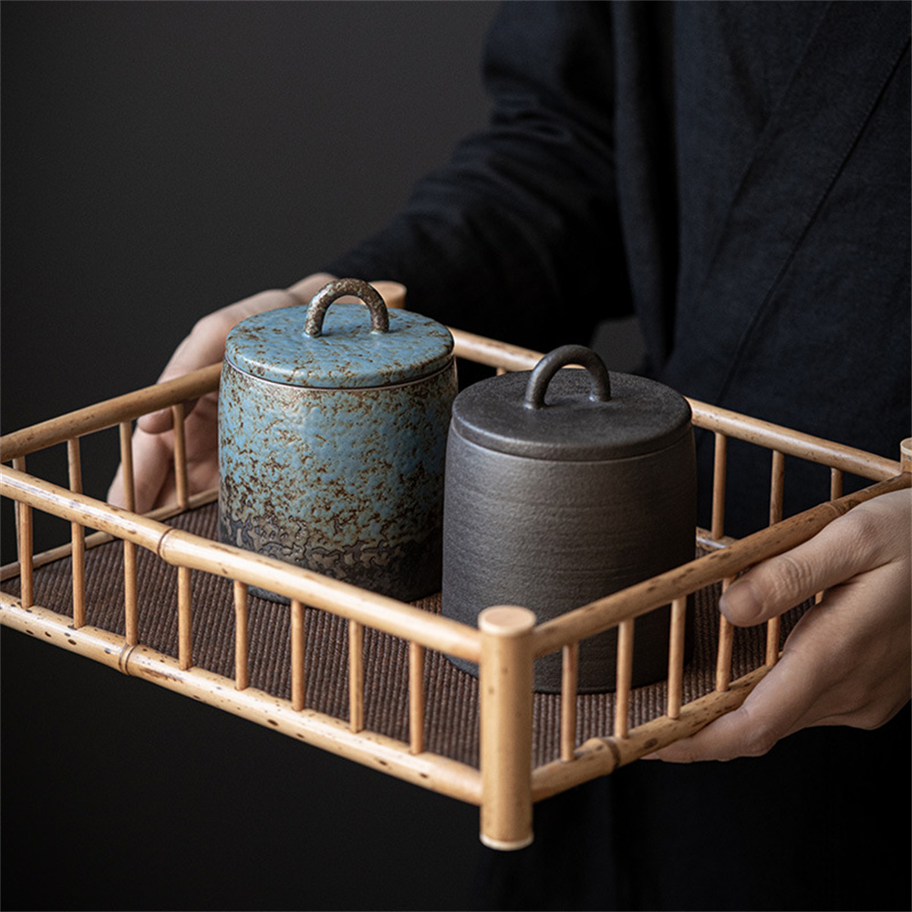 세라믹 차 캐디 봉인 된 항아리 작은 차 상자 휴대용  - Food Storage Quart 리뷰 및 가격