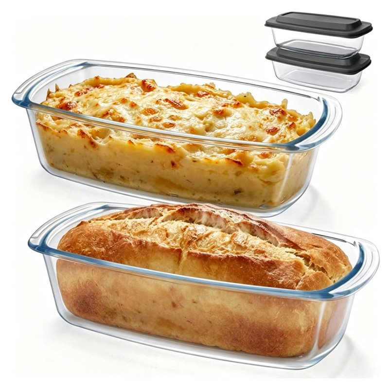 AA77 유리 로프 팬 7.6컵/1800ml/1.9쿼트 - Food Storage Glass Containers Large 리뷰 및 가격