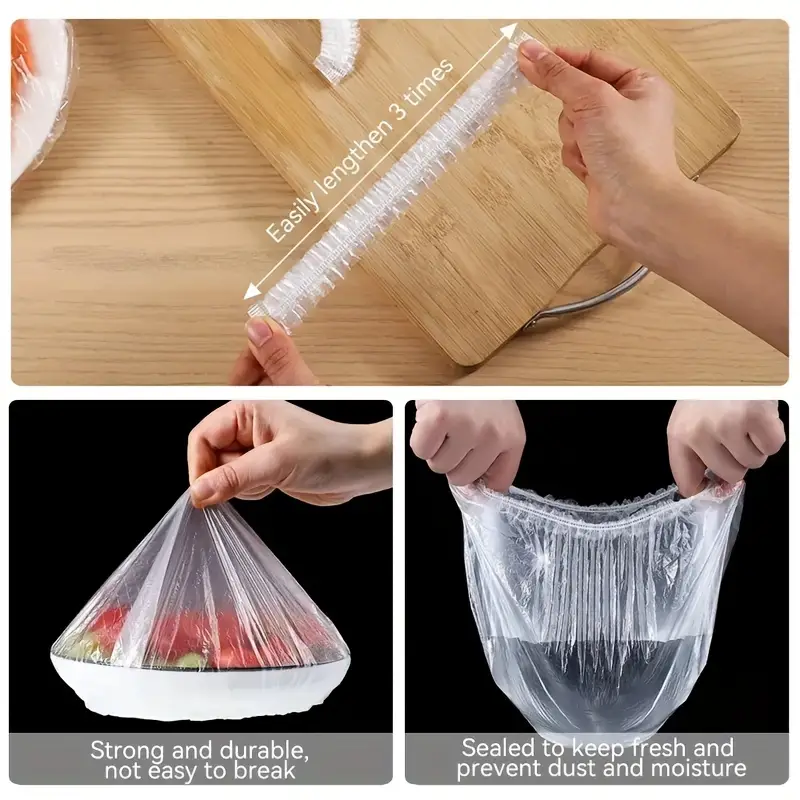 100pcs 식품 등급 일회용 사란 랩 위장 커버 주방 - Food Storage Food Safety 리뷰 및 가격