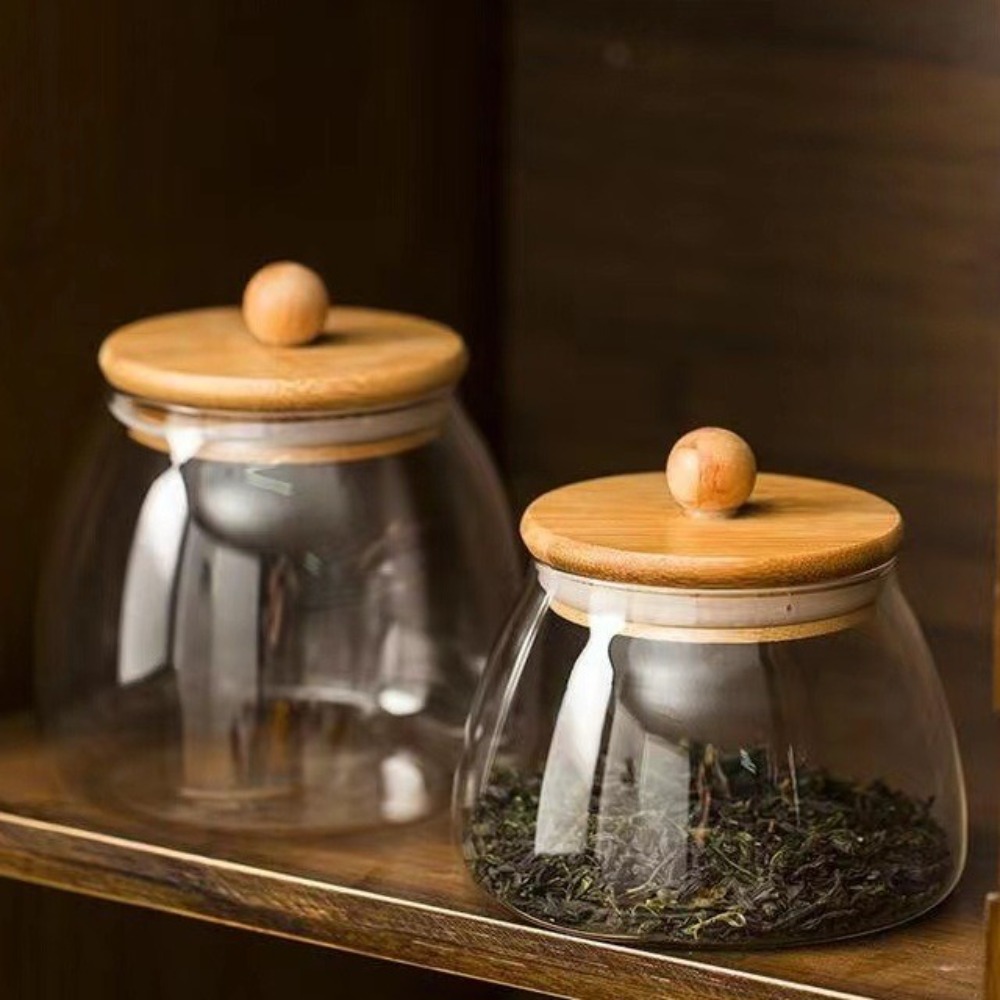 투명한 밀폐 유리 용기 대용량 나무 뚜껑 차 보관함 방 - Food Storage Glass Containers Large 리뷰 및 가격