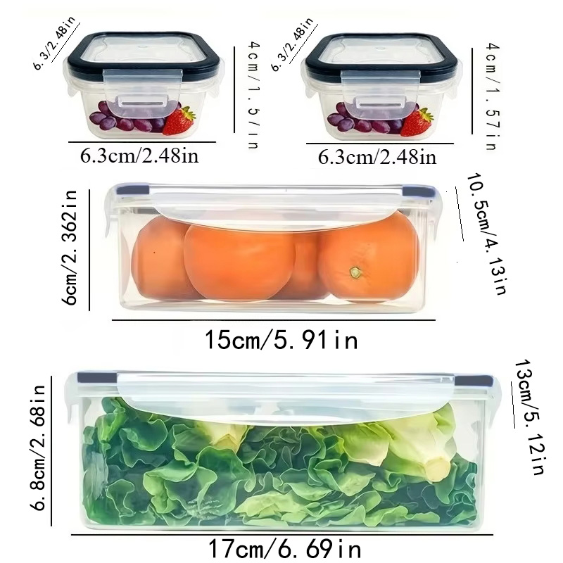 8Pcs 용기 4개 뚜껑 4개 세트 주방 밀폐용기 플라 - Food Storage Quart 리뷰 및 가격