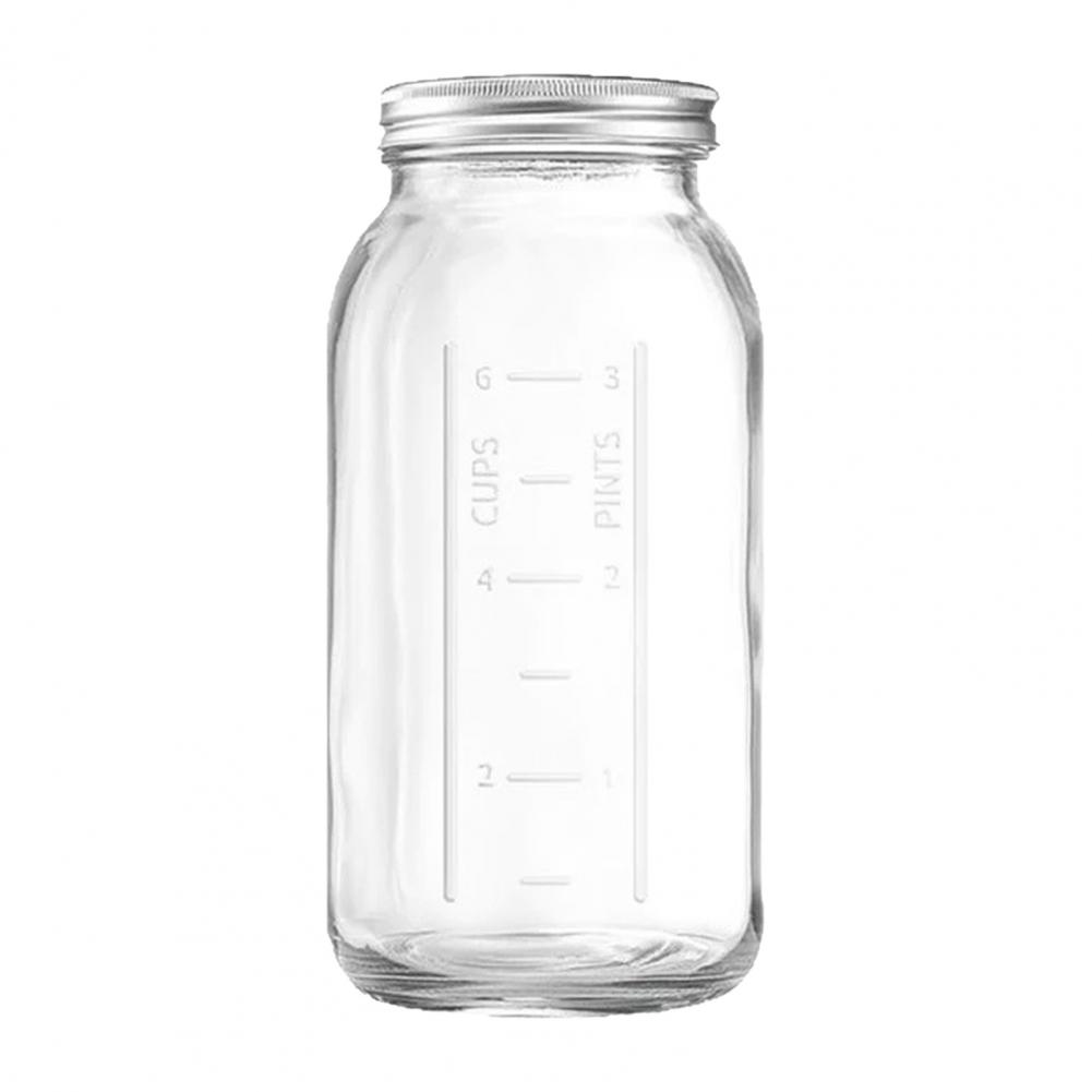 2000ML 와이드 마우스 메이슨 유리병, 뚜껑이 있는 - Food Storage Glass Containers Large 리뷰 및 가격
