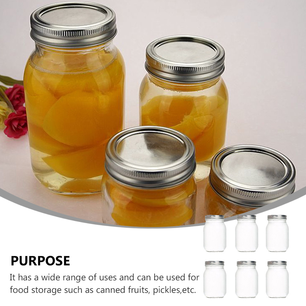 6Pcs 투명한 둥근 유리병, 식품 저장용 밀폐 뚜껑  - Food Storage Lid 리뷰 및 가격