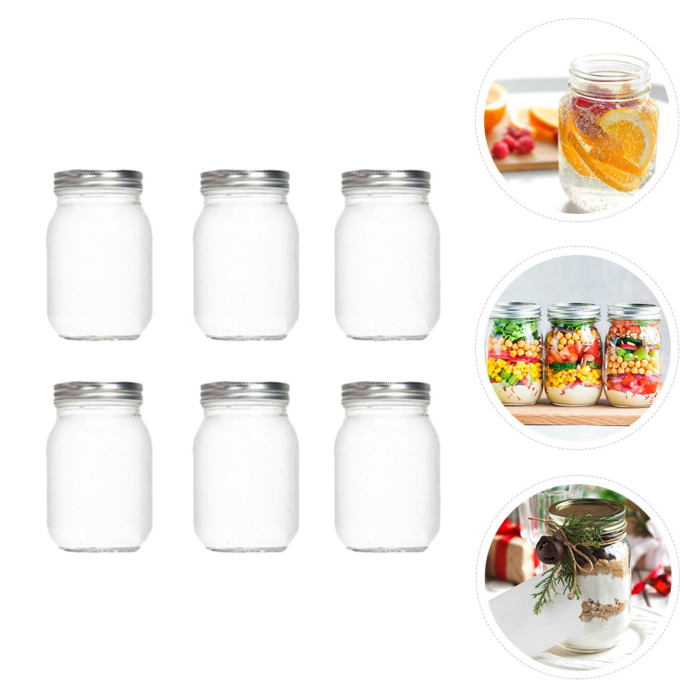 6Pcs 투명한 둥근 유리병, 식품 저장용 밀폐 뚜껑  - Food Storage Lid 리뷰 및 가격