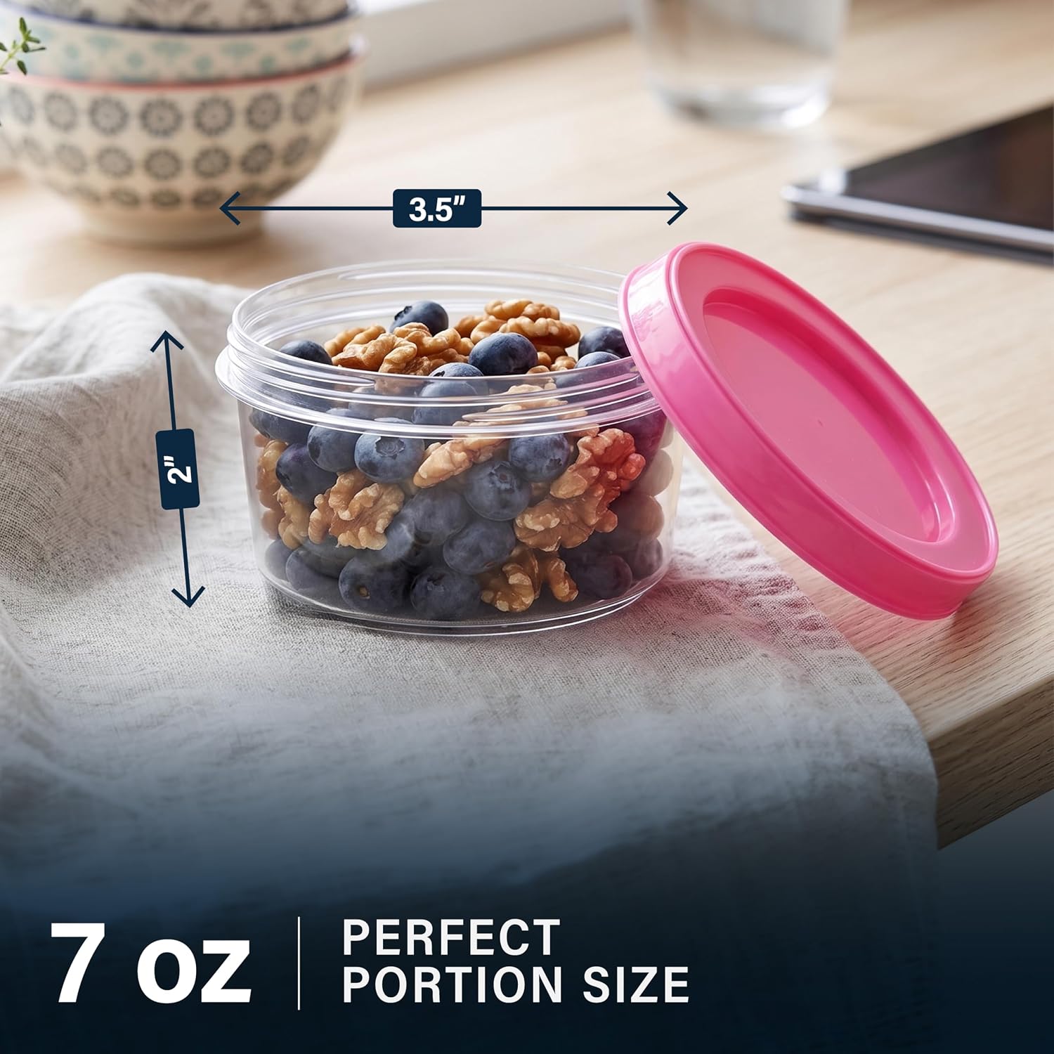 4팩 - 7온스 플라스틱 식품 보관 용기(스크류 뚜껑  - Food Storage Jars With Wooden Lids 리뷰 및 가격