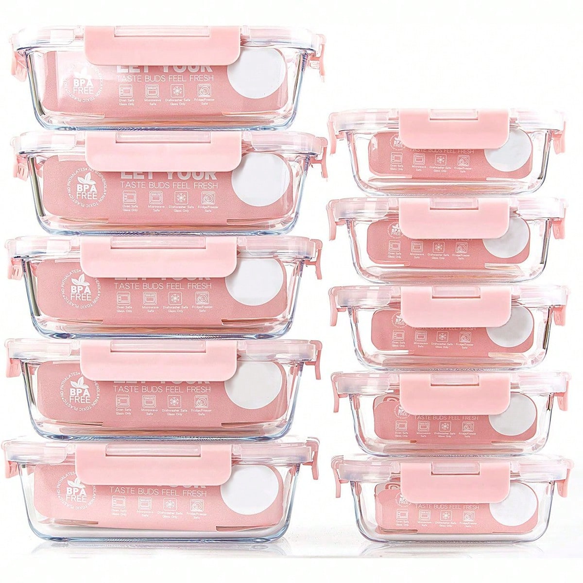 10팩 유리 밀프렙 용기, 뚜껑이 있는 밀폐형 식품 보 - Food Storage Quart 리뷰 및 가격