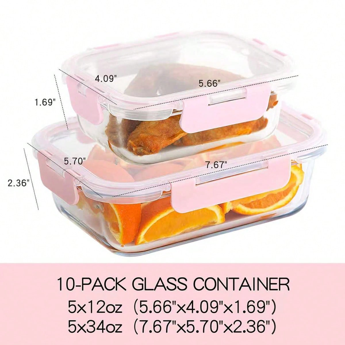 10팩 유리 밀프렙 용기, 뚜껑이 있는 밀폐형 식품 보 - Food Storage Quart 리뷰 및 가격