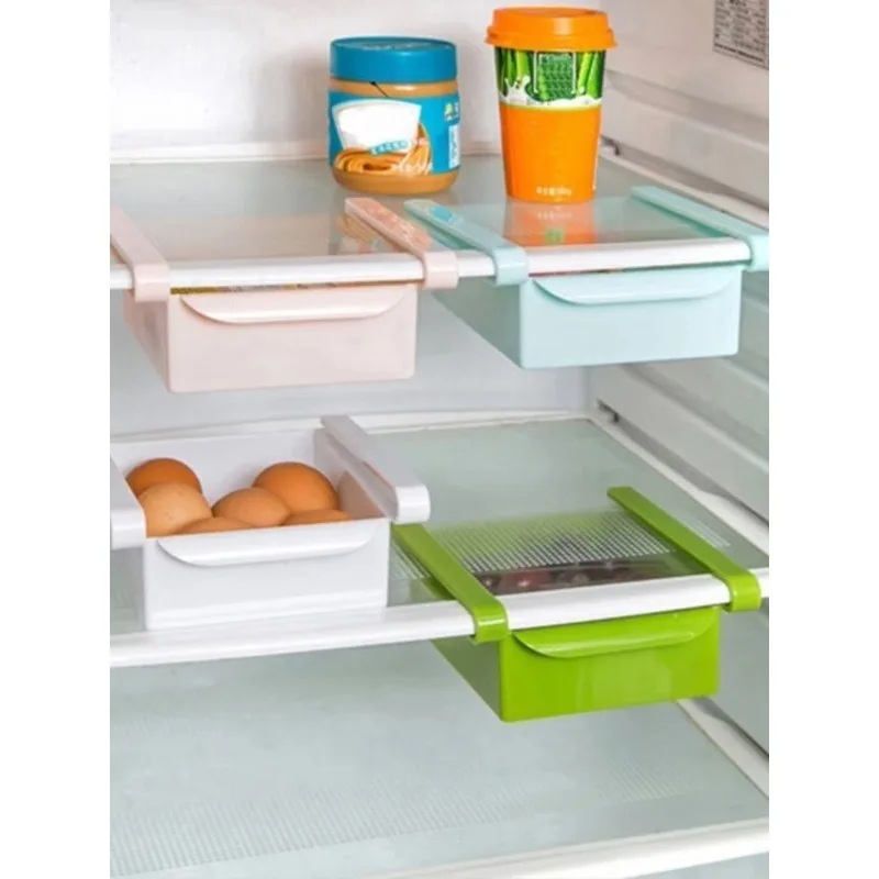 슬라이드 주방 냉장고 냉동고 공간 보호기 주최자 보관함 - Food Storage Rack For Kitchen 리뷰 및 가격