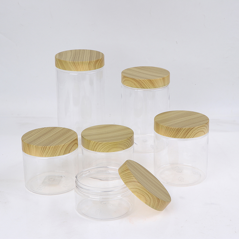 플라스틱 모조 나무 뚜껑이 있는 빈 투명 애완 동물 항 - Food Storage Jars With Wooden Lids 리뷰 및 가격