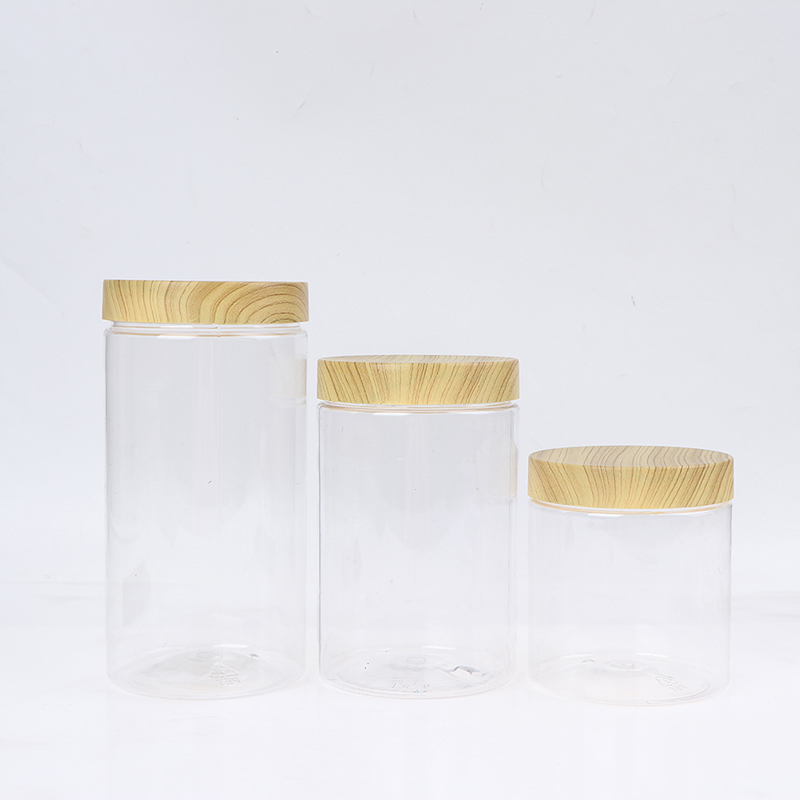 플라스틱 모조 나무 뚜껑이 있는 빈 투명 애완 동물 항 - Food Storage Jars With Wooden Lids 리뷰 및 가격