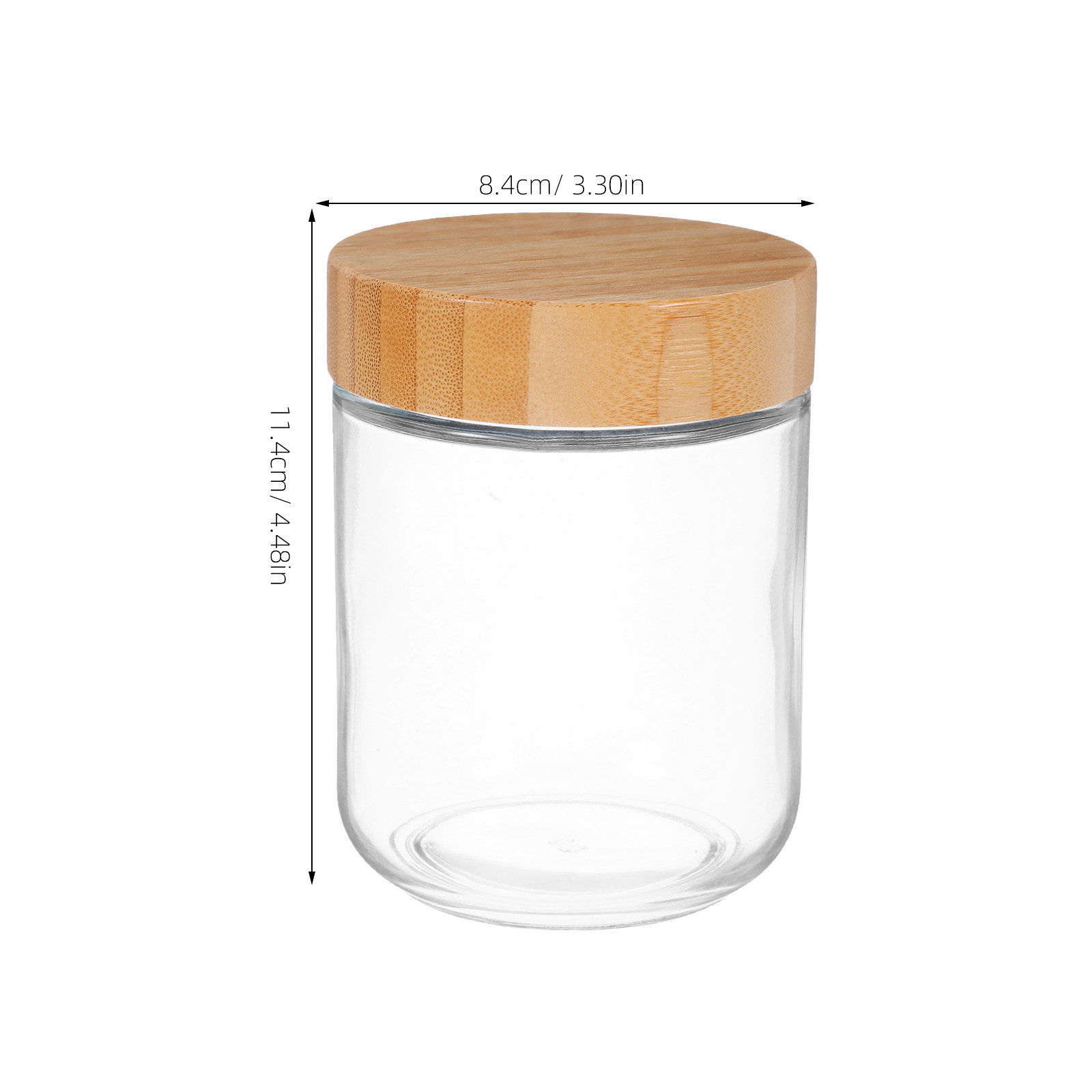 대나무 뚜껑이 있는 4개의 투명 유리병, 밀폐형 식품  - Food Storage Lid 리뷰 및 가격